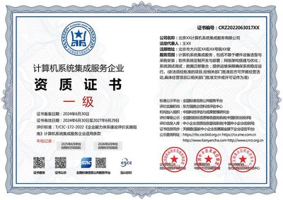计算机系统集成服务企业资质证书 投标加分利器与多网可查的权威保障